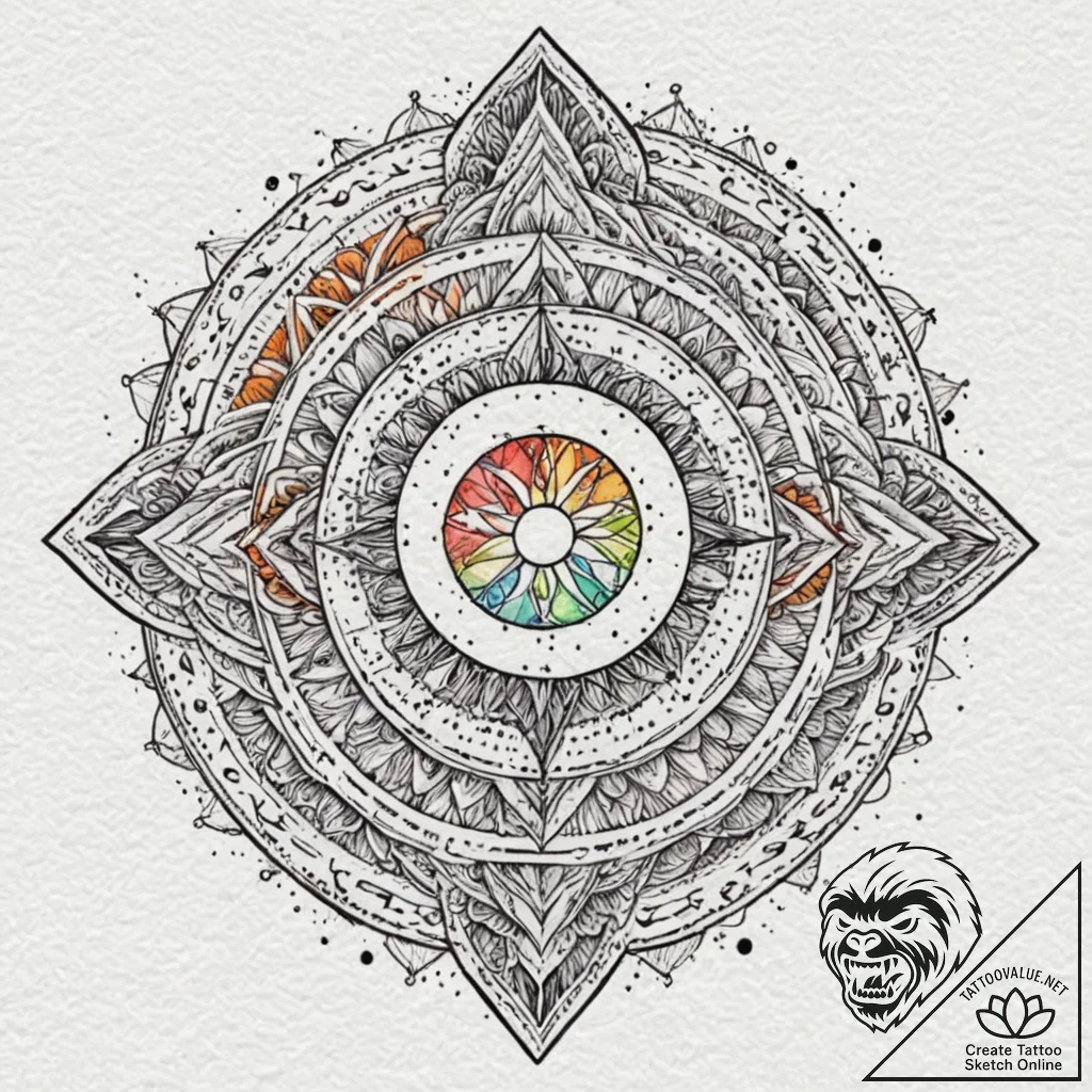 A dotwork tattoo of the weyland-yutani corpor... - tattoo sketch (№1751662962_0, 04.07.2025 21:02) — tattoovalue.net