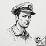 A trash polka portrait of joe miller from the… – tattoo sketch (№1751667178_0, 04.07.2025 22:12) — tattoovalue.net