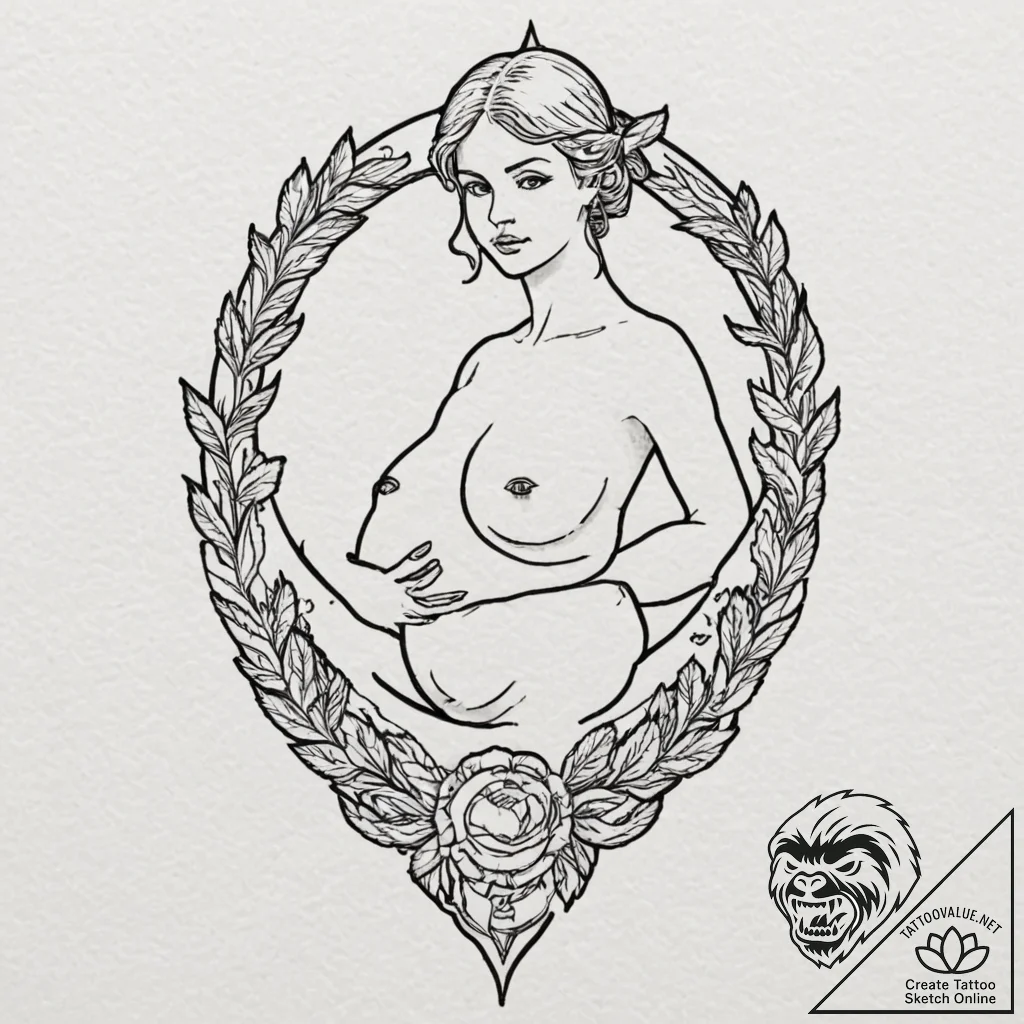 144. (children of men) a powerful linework ta... - tattoo sketch (№1751668886_0, 04.07.2025 22:41) — tattoovalue.net
