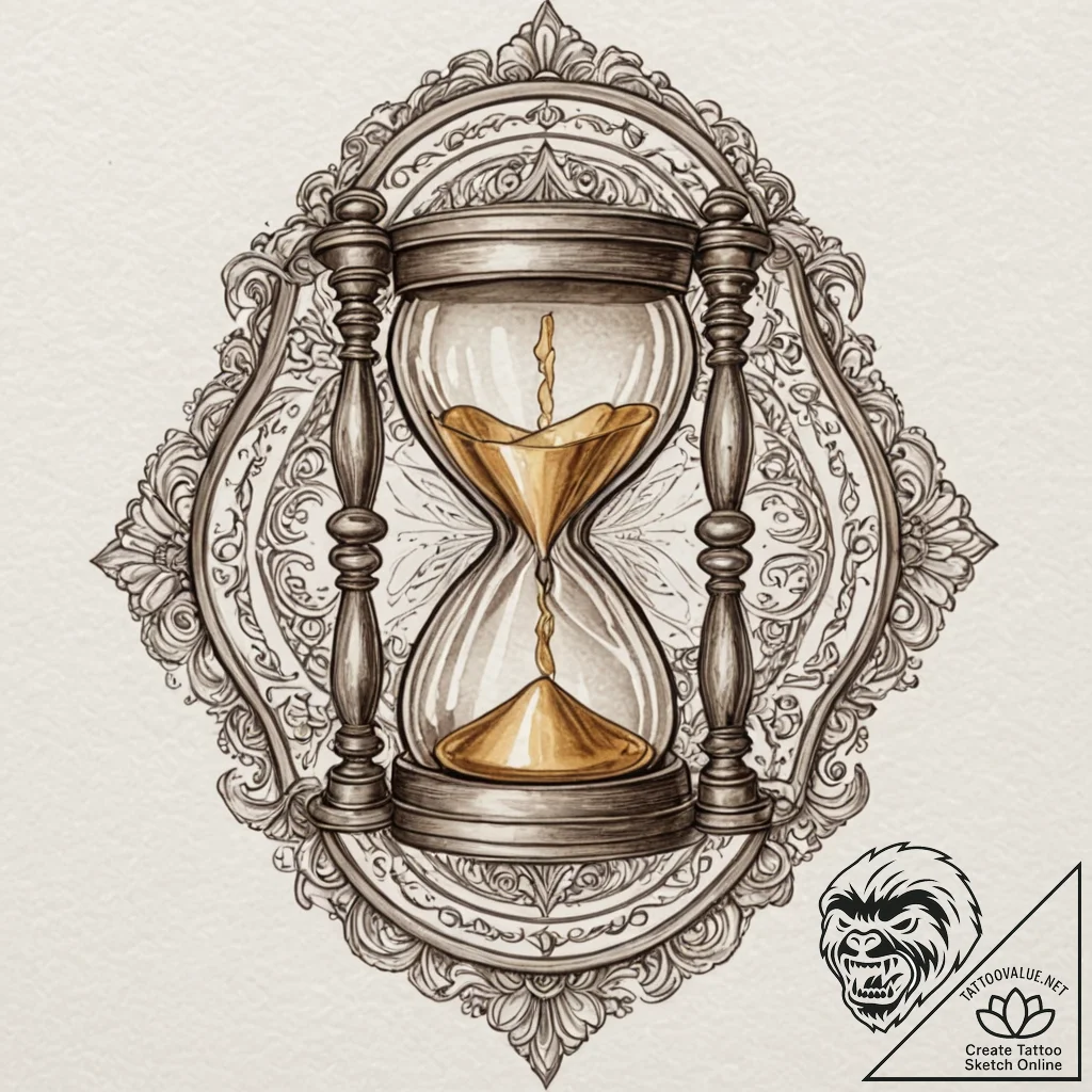 Hourglass (is in the original list, but can b... - tattoo sketch (№1751671255_0, 04.07.2025 23:20) — tattoovalue.net