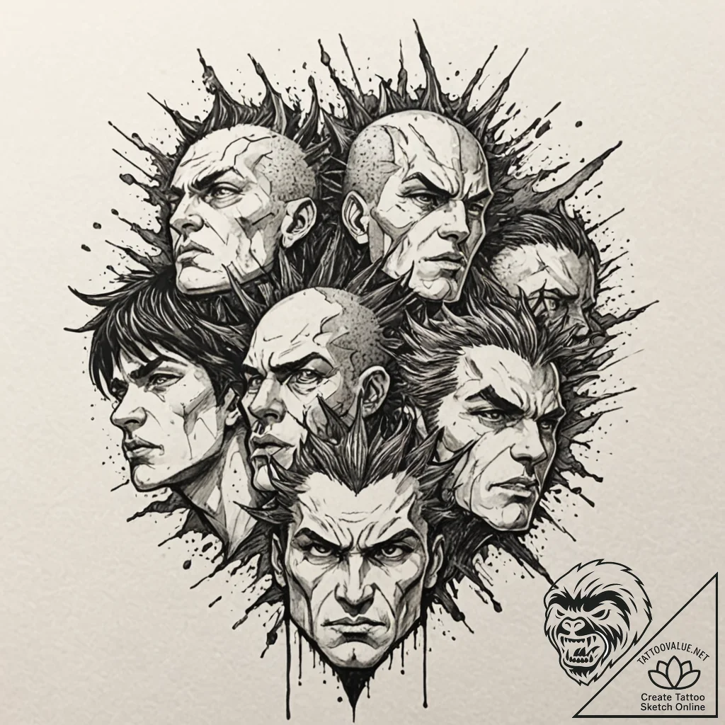 A graphic novel panel of the "diabolical" exp... - tattoo sketch (№1751671507_0, 04.07.2025 23:25) — tattoovalue.net