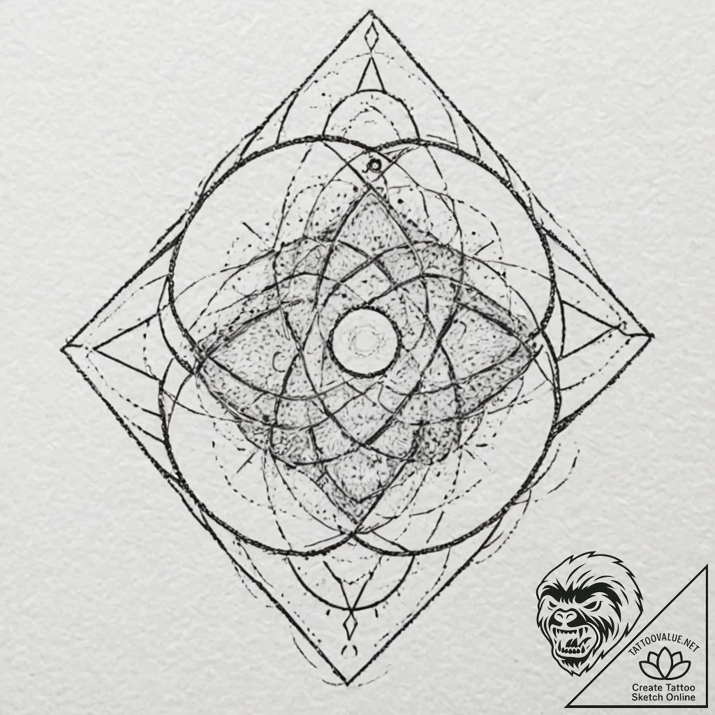 A dotwork tattoo of the gallifreyan symbols.,... - tattoo sketch (№1751671592_0, 04.07.2025 23:26) — tattoovalue.net
