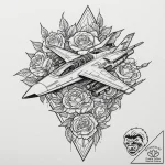 A linework tattoo of a podracer, showing spee… – tattoo sketch (№1751671929_0, 04.07.2025 23:32) — tattoovalue.net