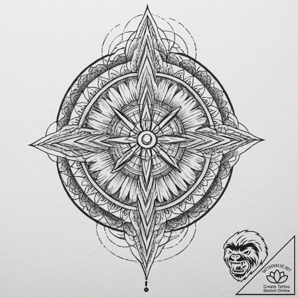 A sketch of number five from the umbrella aca... - tattoo sketch (№1751672687_0, 04.07.2025 23:44) — tattoovalue.net