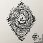 A minimalist tattoo of the black widow hourgl… – tattoo sketch (№1751673961_0, 05.07.2025 00:06) — tattoovalue.net