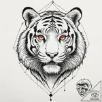 Tiger grin, concept art for tattoo, on white… – tattoo sketch (№1751674729_0, 05.07.2025 00:18) — tattoovalue.net