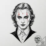 A neo-traditional tattoo of the vampire lesta… – tattoo sketch (№1751674815_0, 05.07.2025 00:20) — tattoovalue.net