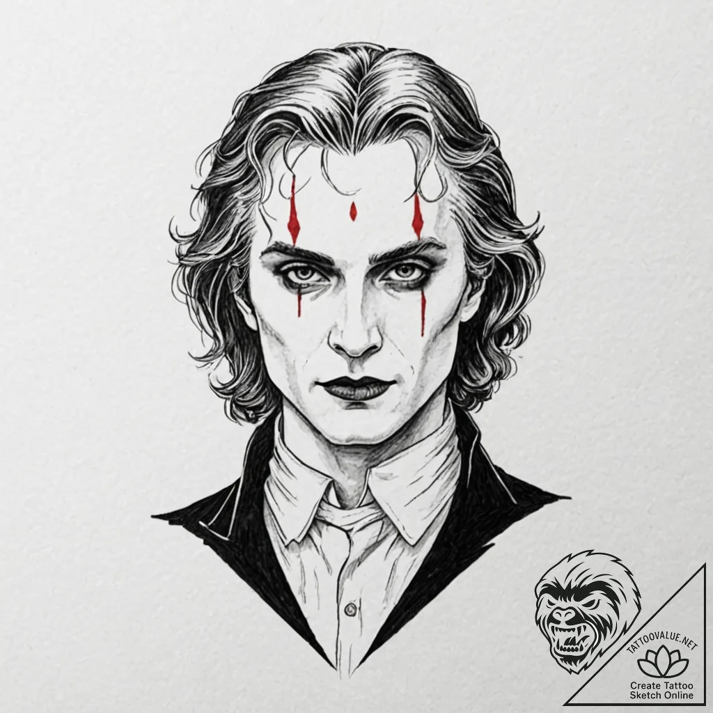 A neo-traditional tattoo of the vampire lesta... - tattoo sketch (№1751674815_0, 05.07.2025 00:20) — tattoovalue.net