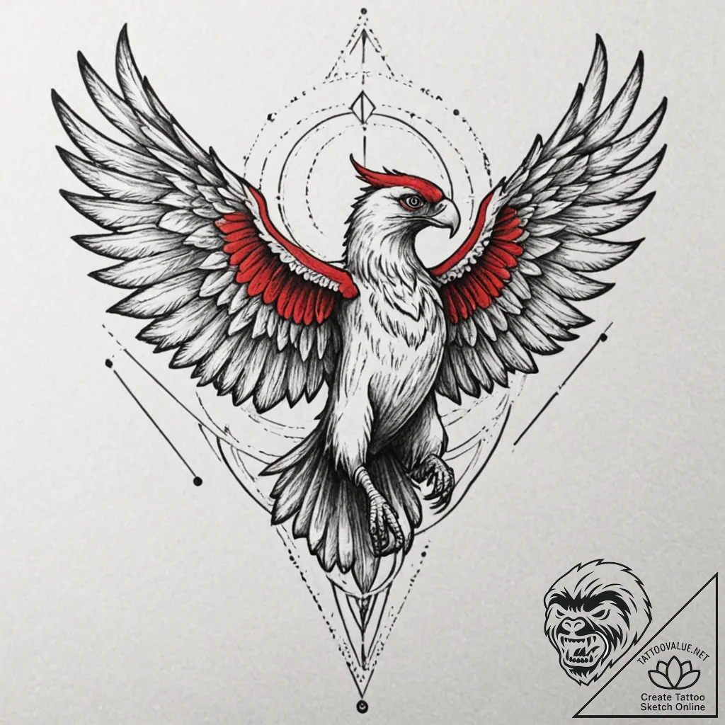 A neo-traditional tattoo of a beautiful harpy... - tattoo sketch (№1751676520_0, 05.07.2025 00:48) — tattoovalue.net