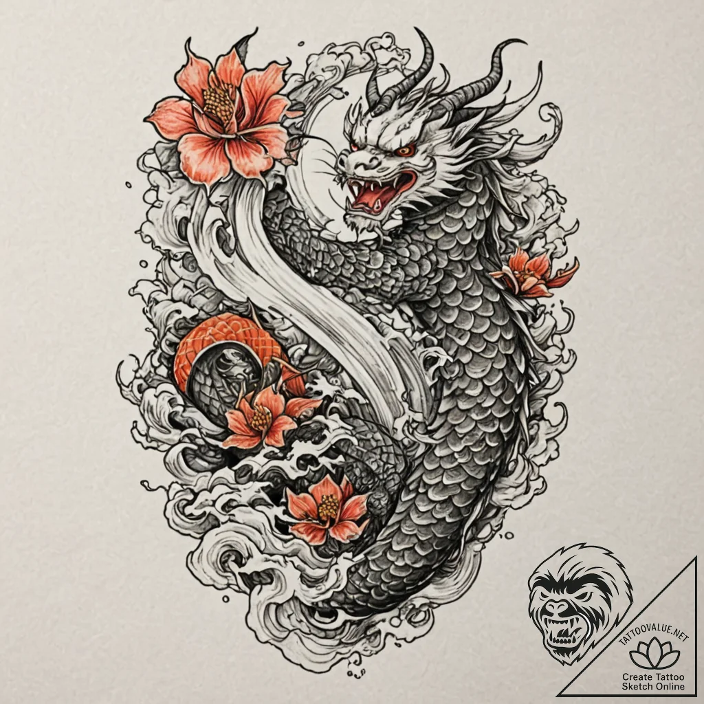 Angel and demon, tattoo line art, moderately... - tattoo sketch (№1751676689_0, 05.07.2025 00:51) — tattoovalue.net