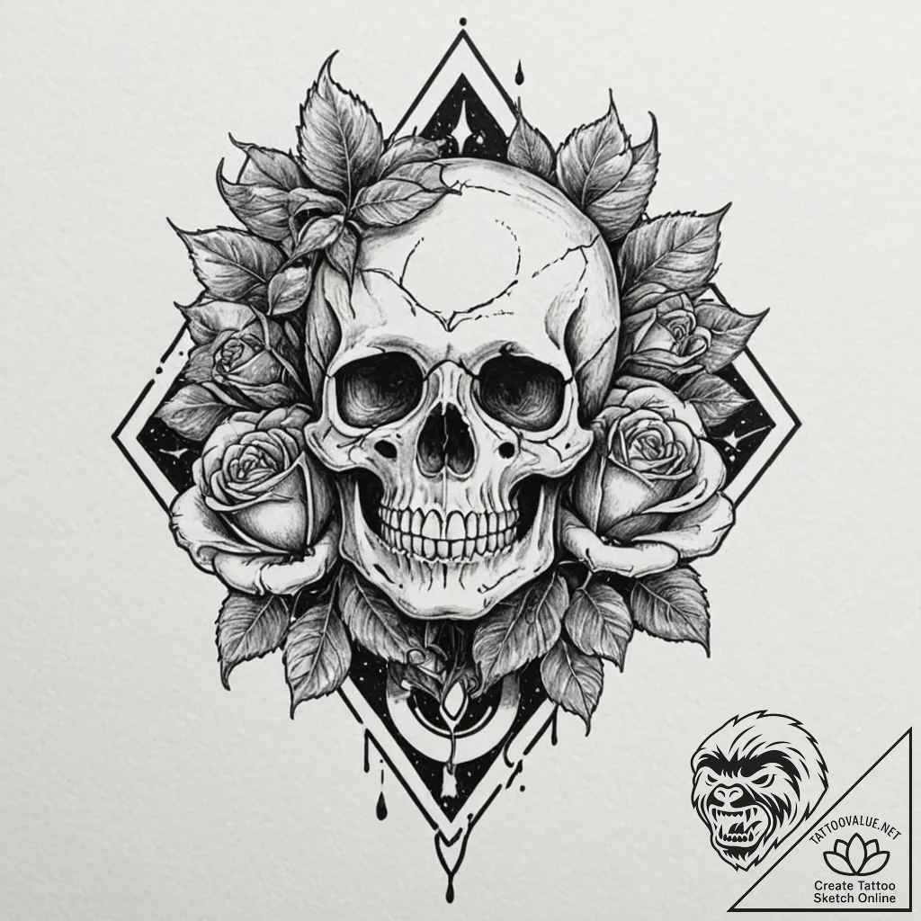 A neo-traditional portrait of the main charac... - tattoo sketch (№1751678137_0, 05.07.2025 01:15) — tattoovalue.net
