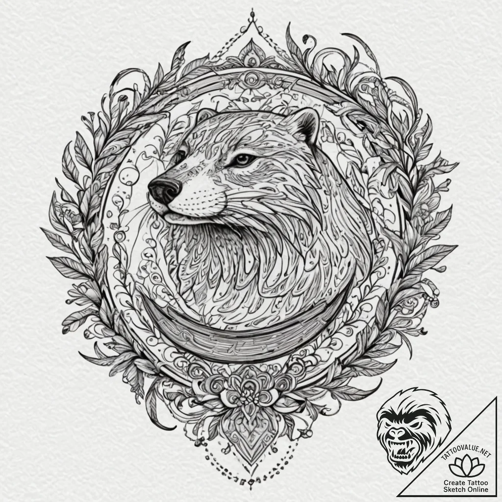 Selkie, ink illustration for tattoo, no backg... - tattoo sketch (№1751678742_0, 05.07.2025 01:25) — tattoovalue.net