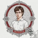 A watercolor portrait of napoleon dynamite, w… – tattoo sketch (№1751679449_0, 05.07.2025 01:37) — tattoovalue.net