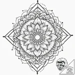 Glitch art portrait, tattoo flash sheet desig… – tattoo sketch (№1751680623_0, 05.07.2025 01:57) — tattoovalue.net