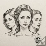 A graphic novel portrait of the main characte… – tattoo sketch (№1751680961_0, 05.07.2025 02:02) — tattoovalue.net