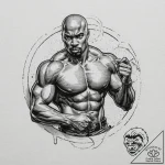 A sketch of luke cage, with his unbreakable s… – tattoo sketch (№1751681972_0, 05.07.2025 02:19) — tattoovalue.net