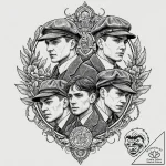 A sketch of the main characters from peaky bl… – tattoo sketch (№1751682056_0, 05.07.2025 02:20) — tattoovalue.net