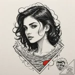 A neo-traditional tattoo of the main characte… – tattoo sketch (№1751684616_0, 05.07.2025 03:03) — tattoovalue.net