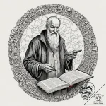 A graphic novel style portrait of deckard cai… – tattoo sketch (№1751684702_0, 05.07.2025 03:05) — tattoovalue.net