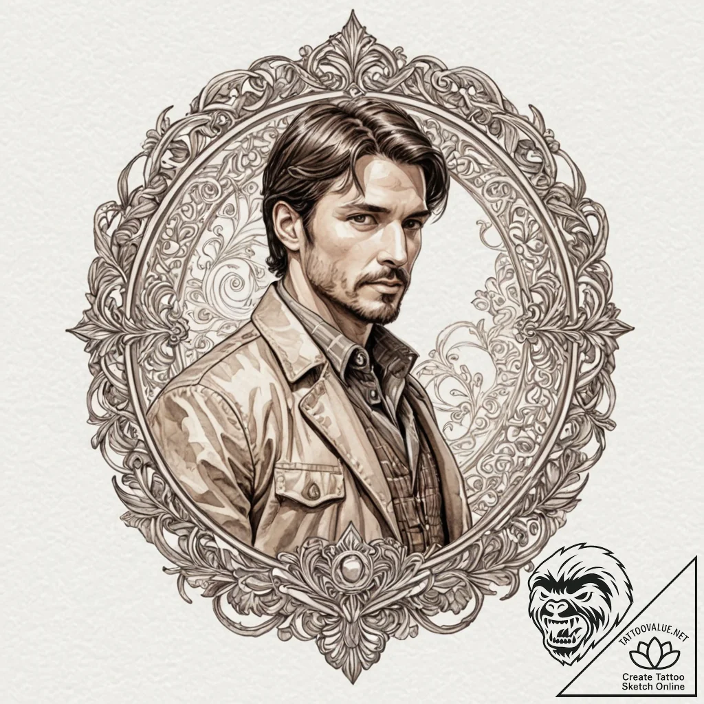 A watercolor sketch of the main character fro... - tattoo sketch (№1751685570_0, 05.07.2025 03:19) — tattoovalue.net