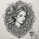 A trash polka tattoo of the “shock therapy” s… – tattoo sketch (№1751685749_0, 05.07.2025 03:22) — tattoovalue.net