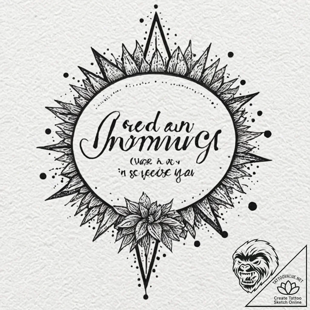 A linework tattoo of the "good morning, and i... - tattoo sketch (№1751686512_0, 05.07.2025 03:35) — tattoovalue.net