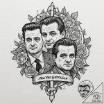 A sketch of the “funny how?” scene with joe p… – tattoo sketch (№1751687533_0, 05.07.2025 03:52) — tattoovalue.net