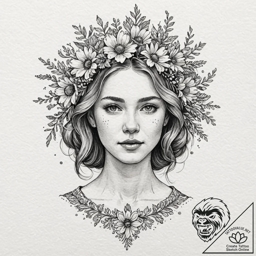 A watercolor sketch of the may queen flower d... - tattoo sketch (№1751689077_0, 05.07.2025 04:17) — tattoovalue.net