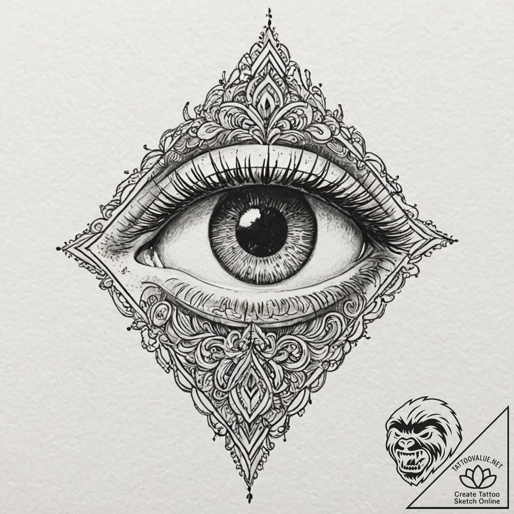 Eye mountain, tattoo flash sheet design, mini... - tattoo sketch (№1751690108_0, 05.07.2025 04:35) — tattoovalue.net