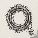 Ring, artistic tattoo sketch, stylized interp… – tattoo sketch (№1751690704_0, 05.07.2025 04:45) — tattoovalue.net