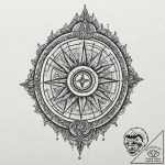 A sketch of the continental hotel coin, a sym… – tattoo sketch (№1751690959_0, 05.07.2025 04:49) — tattoovalue.net