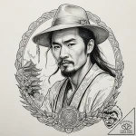 A neo-traditional portrait of lo pan, the anc… – tattoo sketch (№1751691484_0, 05.07.2025 04:58) — tattoovalue.net