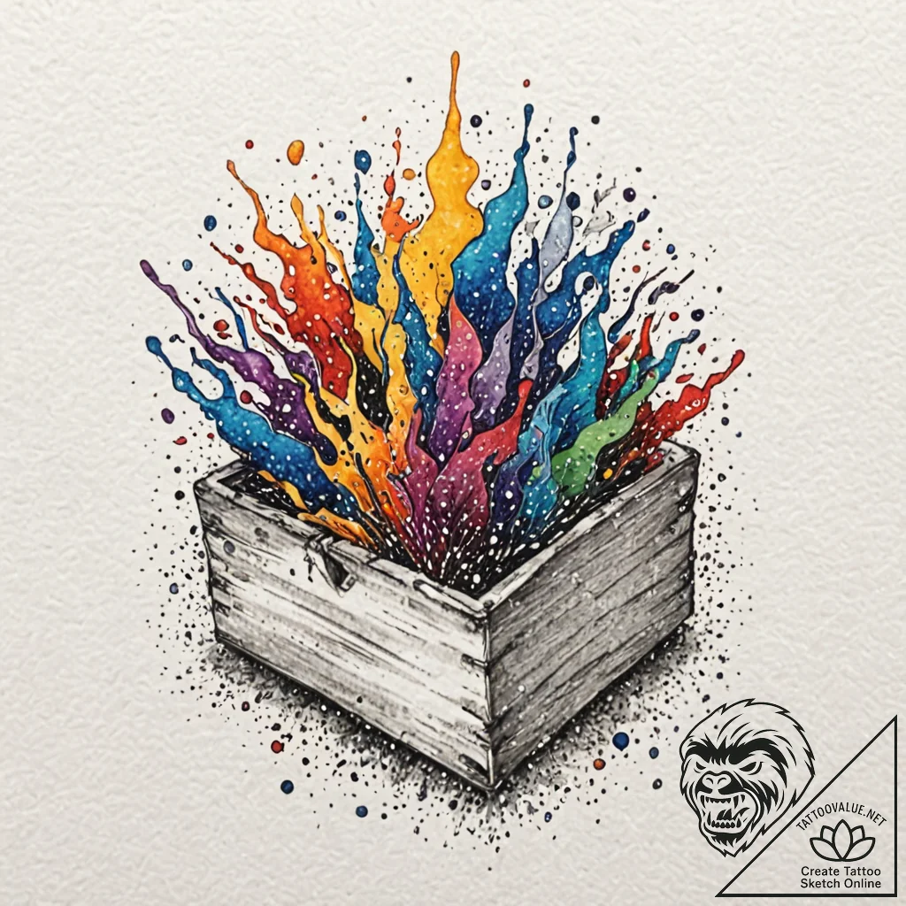 A graphic novel panel from se7en, "what's in... - tattoo sketch (№1751692893_0, 05.07.2025 05:21) — tattoovalue.net