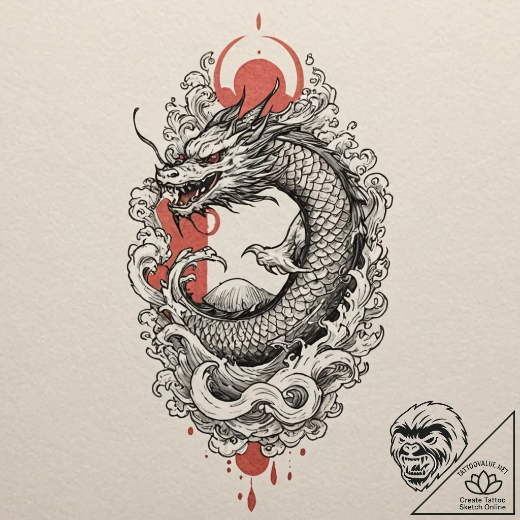 A watercolor sketch of the grey havens, a shi... - tattoo sketch (№1751692980_0, 05.07.2025 05:23) — tattoovalue.net