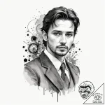 A watercolor sketch of the main character fro… – tattoo sketch (№1751694480_0, 05.07.2025 05:48) — tattoovalue.net