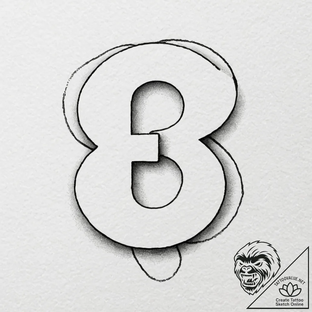 A minimalist tattoo of the "believe" sign fro... - tattoo sketch (№1751694562_0, 05.07.2025 05:49) — tattoovalue.net