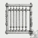 Abacus, tattoo line art, minimalist approach,… – tattoo sketch (№1751694726_0, 05.07.2025 05:52) — tattoovalue.net