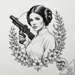 17. a beautiful linework tattoo design of pri… – tattoo sketch (№1751695236_0, 05.07.2025 06:00) — tattoovalue.net