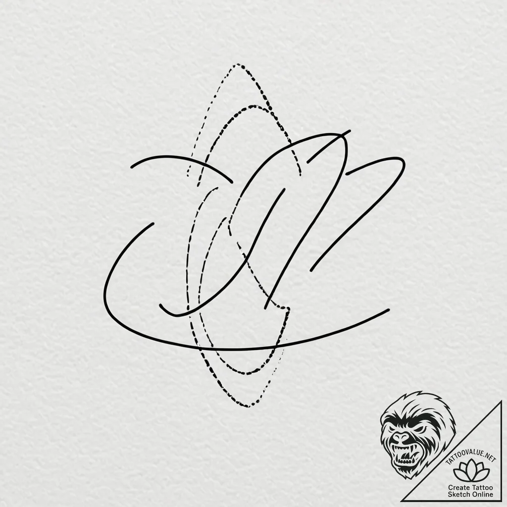 The weyland-yutani logo, tattoo drawing outli... - tattoo sketch (№1751695564_0, 05.07.2025 06:06) — tattoovalue.net