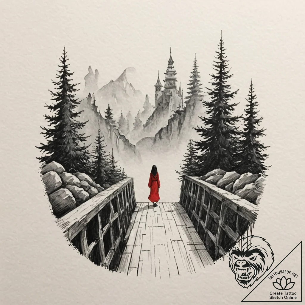 A watercolor tattoo of no-face (kaonashi) fro... - tattoo sketch (№1751697308_0, 05.07.2025 06:35) — tattoovalue.net