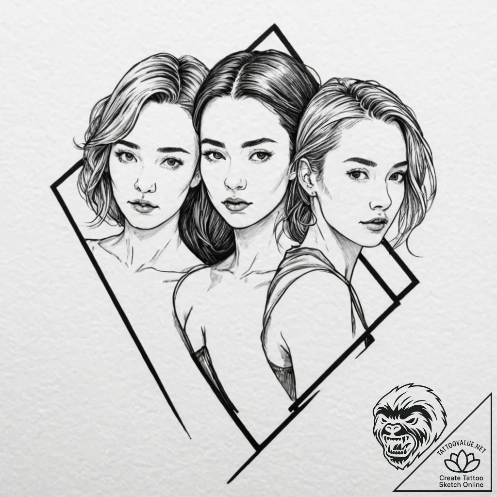 A watercolor sketch of the main characters fr... - tattoo sketch (№1751698363_0, 05.07.2025 06:52) — tattoovalue.net