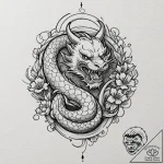A minimalist tattoo of the “no-ghost” logo,,… – tattoo sketch (№1751699199_0, 05.07.2025 07:06) — tattoovalue.net