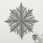 Snowflake under a microscope, tattoo drawing… – tattoo sketch (№1751699632_0, 05.07.2025 07:13) — tattoovalue.net