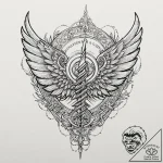 A neo-traditional tattoo of the survey corps… – tattoo sketch (№1751700659_0, 05.07.2025 07:30) — tattoovalue.net