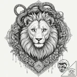 A chimera (lion, goat, snake) (is there, but… – tattoo sketch (№1751700736_0, 05.07.2025 07:32) — tattoovalue.net