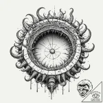 A trash polka design of the sarlacc pit, chao… – tattoo sketch (№1751700817_0, 05.07.2025 07:33) — tattoovalue.net