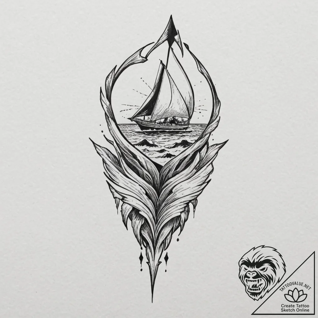 The crysknife from dune, tattoo sketch design... - tattoo sketch (№1751700979_0, 05.07.2025 07:36) — tattoovalue.net