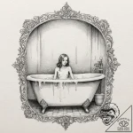 A watercolor sketch of room 237, with the gho… – tattoo sketch (№1751701742_0, 05.07.2025 07:49) — tattoovalue.net