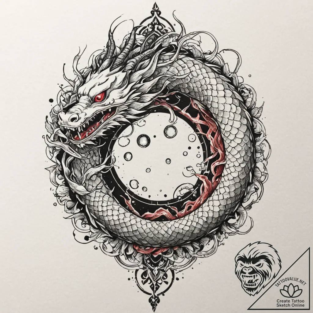 Trash polka style face of a replicant, half f... - tattoo sketch (№1751701828_0, 05.07.2025 07:50) — tattoovalue.net