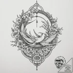 A minimalist tattoo of zireael, ciri’s swallo… – tattoo sketch (№1751702700_0, 05.07.2025 08:05) — tattoovalue.net